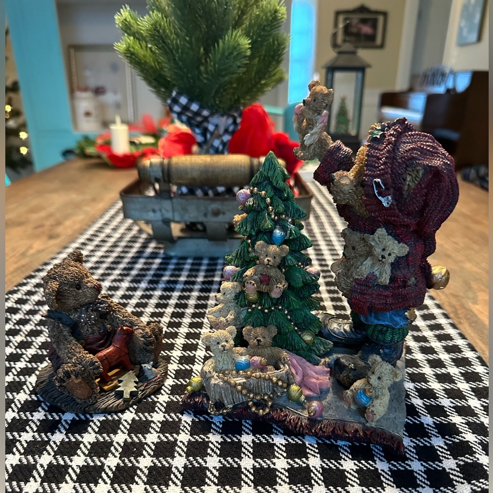 Christmas Teddy Bear Figurines